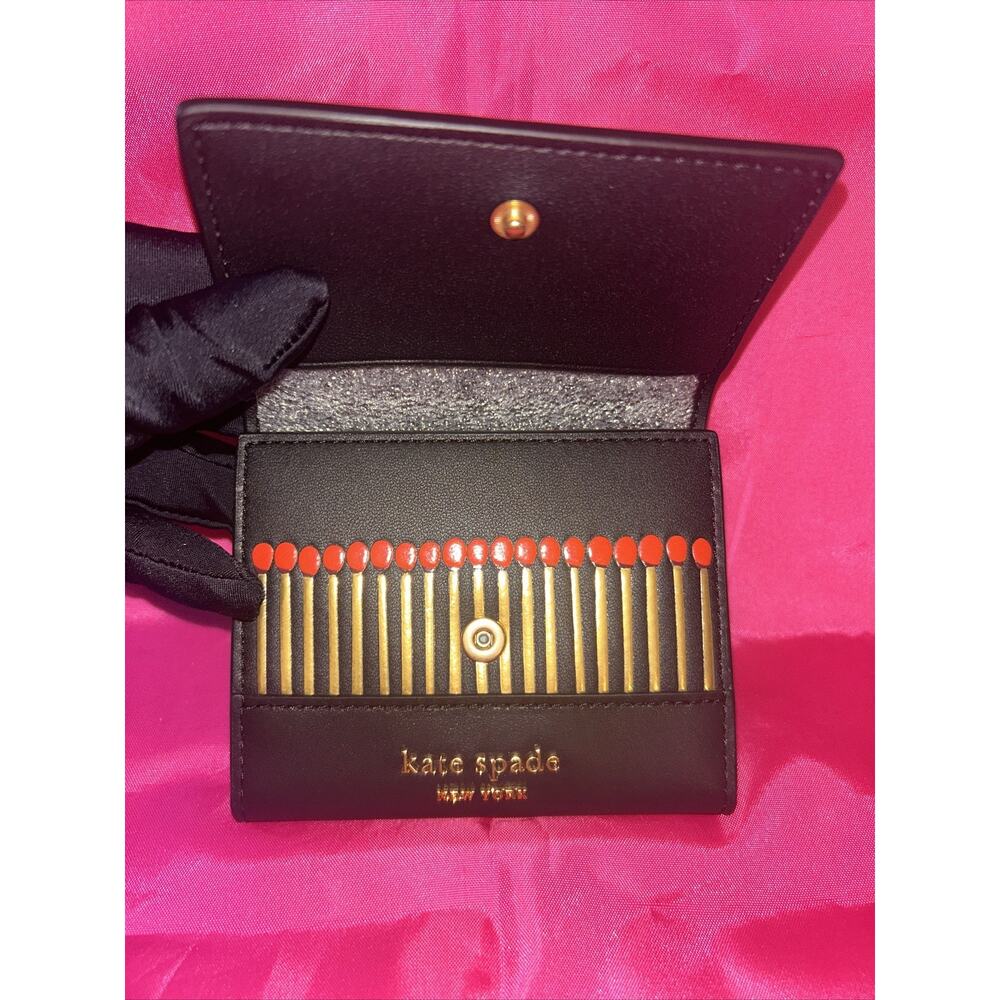 Kate Spade PERFECT MATCH Flap Card Case Mini Wallet MATCHBOOK Smooth Leather NWT - Picture 2 of 5